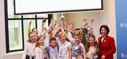 En de winnaar is... groep 8 van de Stadhouder Willem III school