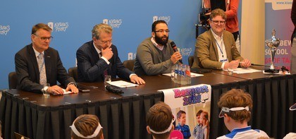 De jury v.l.n.r.: Jan Hofman, Roelof Bisschop, Jamal Mouhmouh, Wilfried Verboom.